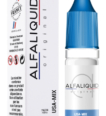 E-liquide USA MIX de chez Alfaliquid distribué par KINGSMOKE situé à PLAISIR centre commercial AUCHAN